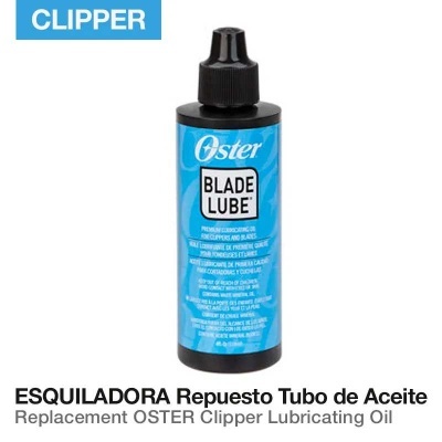 Frasco azul de óleo lubrificante Oster Blade Lube para cortadores de cabelo