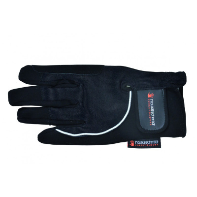 Luva preta de tecido e sintético com tags naukesachmiar FINEST GLOVES