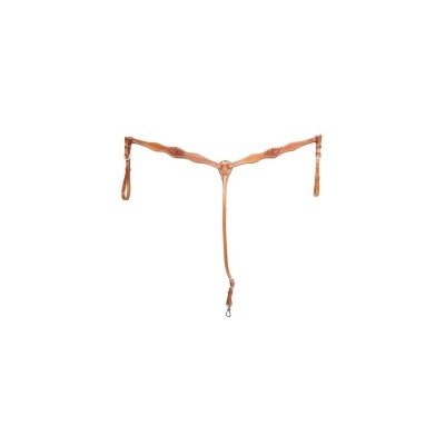 Cinturão de couro castanho claro trançado com fivela metálica