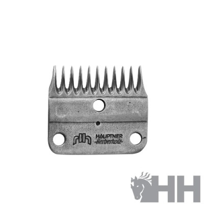 Lâmina metálica para máquina de cortar cabelo com inscrição 'rhh HAUPTNER Herdenölz'