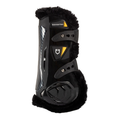 Protector para cavalo preto com pelo sintético e fechos