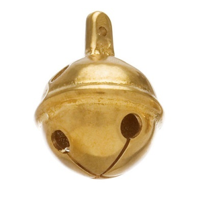 Campainha dourada metálica isolada