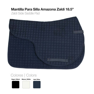 Tapete de sela acolchoado azul Zaldi Amazona 18.5 polegadas