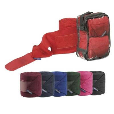 Ataduras elásticas coloridas embaladas numa bolsa transparente