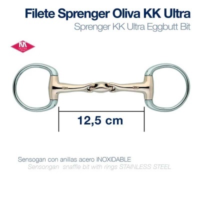 Filete Sprenger Oliva KK Ultra em aço inoxidável com anilhas, 12,5 cm, texto descritivo