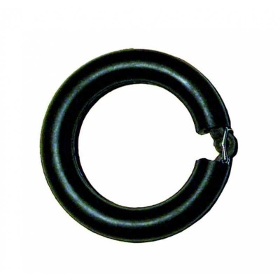 Argola preta de metal circular com fecho