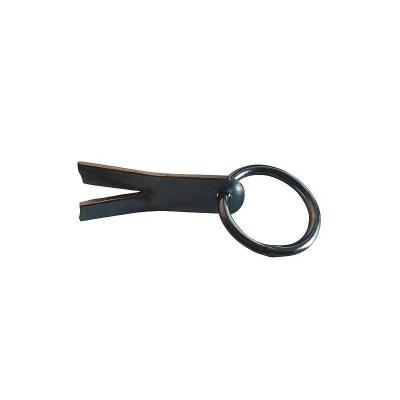 Chaveiro metálico preto com anel circular