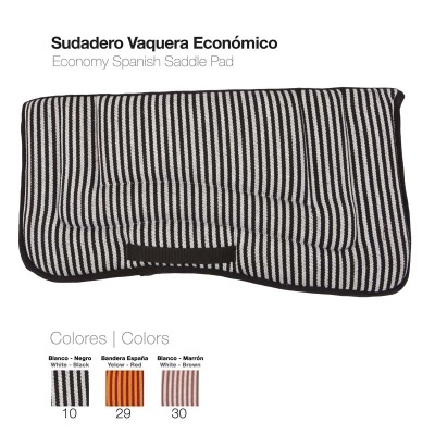 Sudadero Vaquera Económico às riscas em branco e preto com faixa preta central.