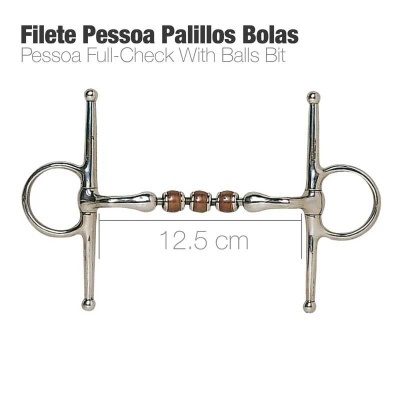 Freio pessoa palilhos bolas de metal com contas marrons e medida 12.5 cm