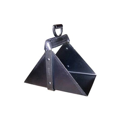 Saco triangular preto em couro com alça reforçada