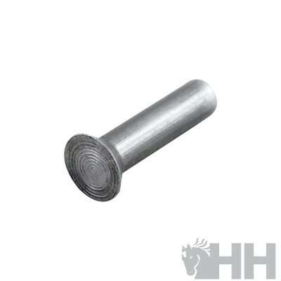 pino metálico prateado com cabeça circular texturizada