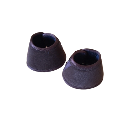 Protetores para cascos de cavalo castanhos escuros com fecho em velcro
