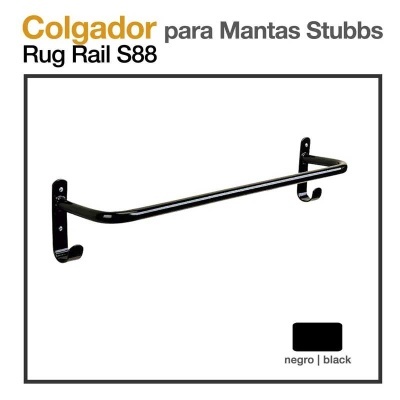 Colgador metálico negro para mantas Stubbs Rug Rail S88