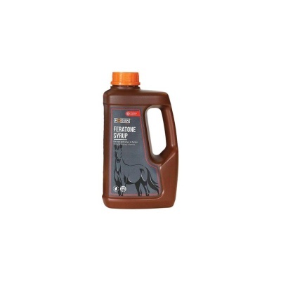 Frasco de xarope Feratone Syrup para cavalos
