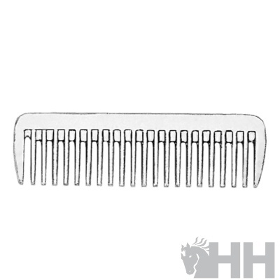 Pente branco de plástico com dentes largos