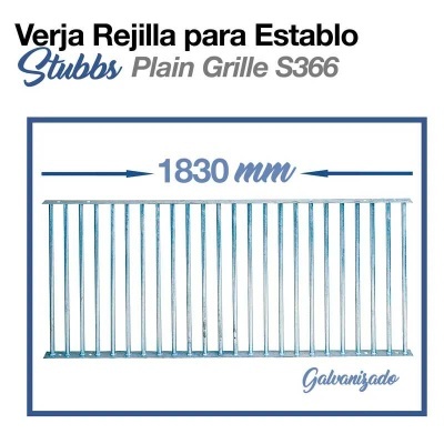 Verja rejilla metálica galvanizada para establo Stubbs medindo 1830 mm