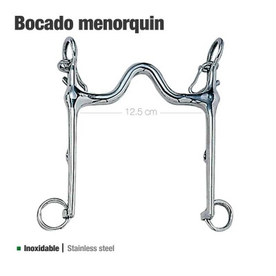 Bocado menorquim inoxidável aço inox 12,5 cm