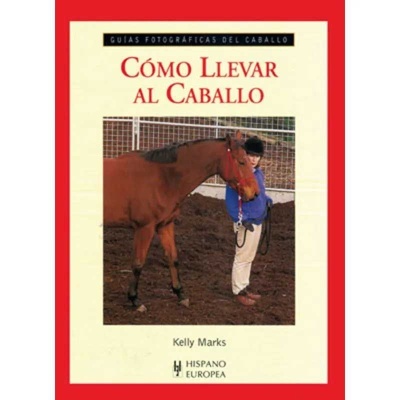 Capa de livro com título em espanhol, imagem de pessoa com cavalo e texto editorial