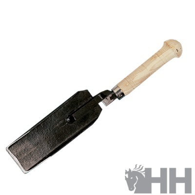 Pá de jardim com cabo de madeira e cabeça metálica preta