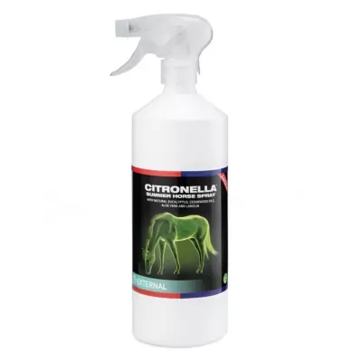 Frasco branco de spray para cavalo Citronella Summer Horse Spray
