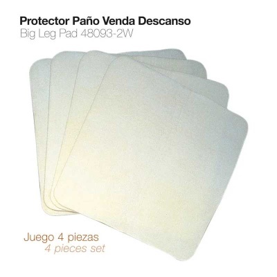 Quatro protetores quadrados creme para paño de venda com cantos arredondados