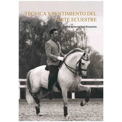 Capa de livro com fotografia a preto e branco de homem a cavalo no picadeiro