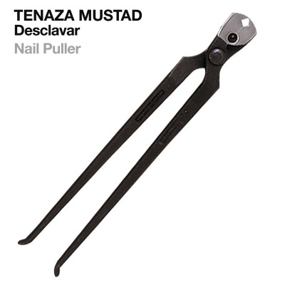 Tenaza Mustad preta para desclavar com duas alças longas e mordentes curvos