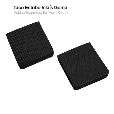 Duas peças quadradas pretas de espuma de borracha para estribo