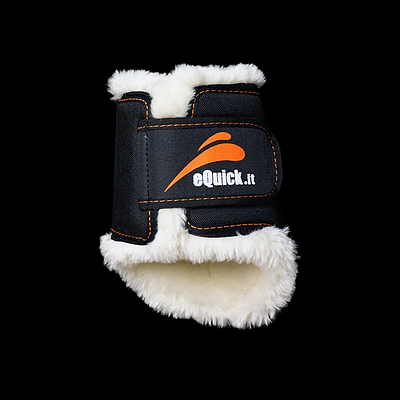 Protetor preto eQuick.it com forro branco e fecho de velcro