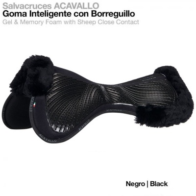Salvacruzes ACAVALLO negro com borreguillo e textura tipo gel.