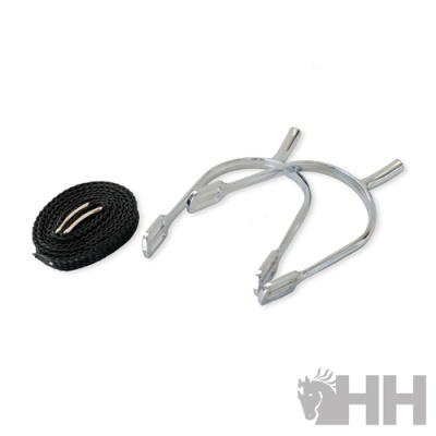 Suporte metálico prateado com fita preta enrolada