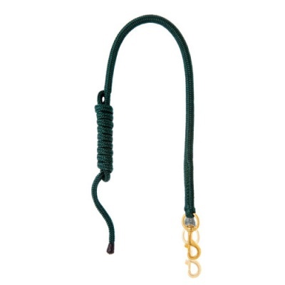 Corda verde escura com metal dourado