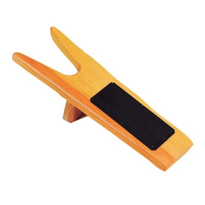 Suporte para guitarra em madeira com almofada preta