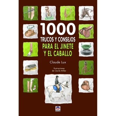 Capa de livro com ilustrações de equitação e texto em espanhol