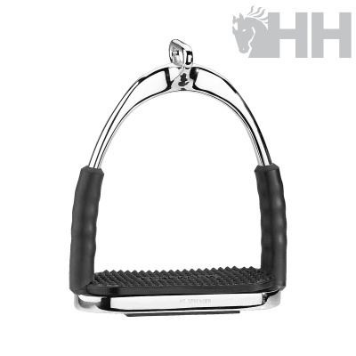 Estribo metálico com punhos pretos e base antiderrapante