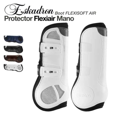Protector de casco para equitação branco Eskadron FLEXISOFT AIR com vários modelos coloridos ao lado.