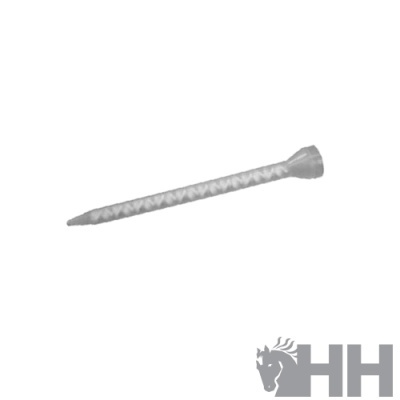 Prego cinzento claro com cabeça larga de plástico e textura estriada