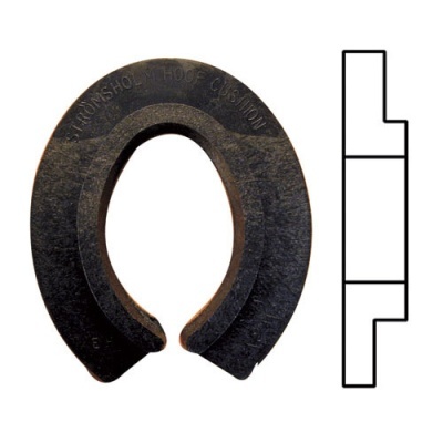 Anel preto de borracha em forma de ferradura com texto STRONGHOLD RIDE CARBON