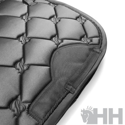 Tapete para selação preto acolchoado com alça em tecido e logotipo HH