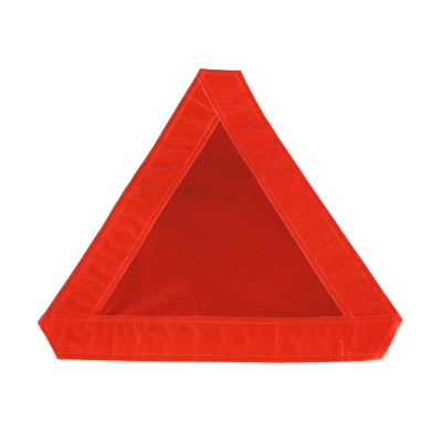 Triângulo de sinalização vermelho com bordas reflexivas