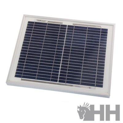 Painel solar quadrado com células azuis e moldura branca