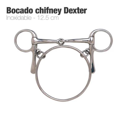 Bocado chifney Dexter inoxidável prateado de 12,5 cm