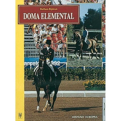 Capa de livro com cavaleiros a montar cavalos em pista e texto DOMA ELEMENTAL.