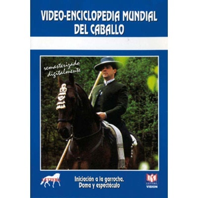 Capa de DVD com cavaleiro e cavalo