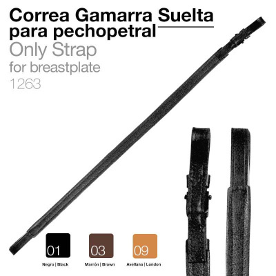 Correia para peitoral de cavalo em várias cores com fivela ajustável