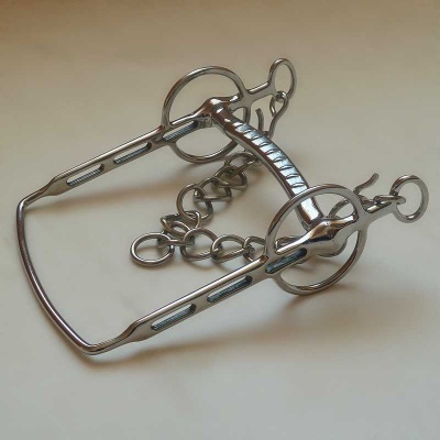 Freio metálico de aço inoxidável com argolas e corrente