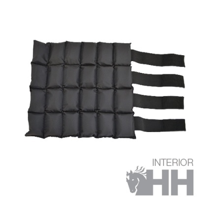 Almofada acolchoada preta com tiras velcro