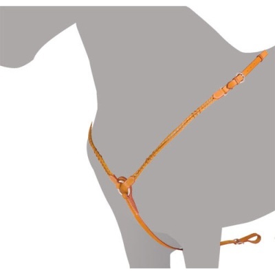 Arnês laranja para cão com fivela ajustável e mosquetão