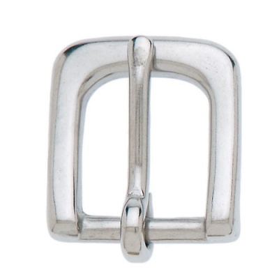 Fivela de cinto metálica prateada simples e quadrada