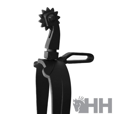 Ferramenta metálica preta com roda dentada no topo e alça, sobre fundo branco com logo cinza HH